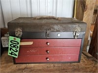Three drawer tool box