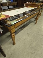 Large glass top coffee table 54 x32