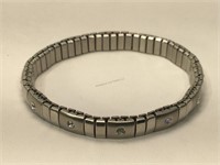 Stainless Steel stretch bracelet with clear