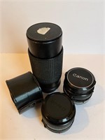 Lot of 4 Camera Lenses, all parts move easily