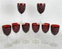 Ruby Red Wine Glasses