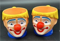 2 Vtg Ringling Bros Circus Clown Mugs
