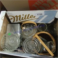 Juicers, baskets, glassware