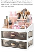 2 Drawer Makeup Organizer, White 

*appears