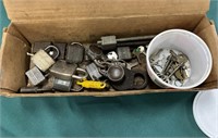 Box old padlocks