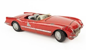 Vintage Hubley 1954 Corvette Cast Metal Toy