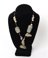 Pre-Columbian Jadeite & Hardstone Beaded Necklace,