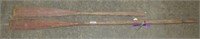 2 pcs Vintage Oars - One Broken 83.5l"