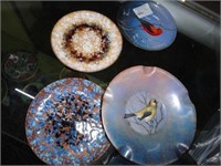 Nekrassoff Enamel On Copper Bird Plates