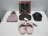 New Hats, Purse & Slippers See Info