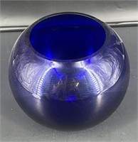 Cobalt Blue Round Vase