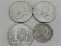 Lot Of 40% Silver 50 Cent Pieces & 1957-P Quarter