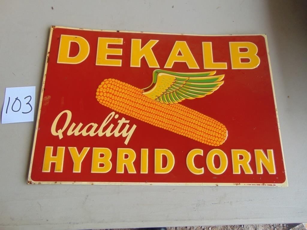 Dekalb Metal Corn Sign