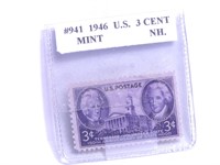 1946 U.S. 3 Cent Stamp Graded Mint