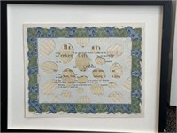 framed stock certificate