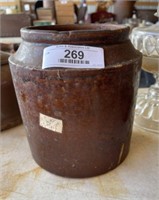 Brown Stoneware Jar