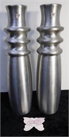 Pair Waterford Marquis Metalware Vases