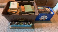 Tub of vintage books, box of mostly religious