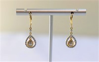 Diamond dangle earrings