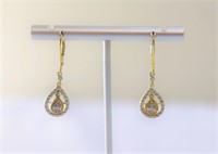 Diamond dangle earrings