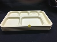 Pale Yellow Vintage Dallas Ware Lunch Trays