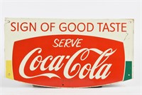 SERVE COCA-COLA "SIGN OF GOOD TASTE" RACK TOPPER