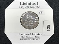 Ancient Roman Coin Laureated Licinius