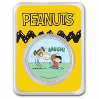 Peanuts Lucy Pulls The Football 1 Oz Silver