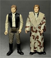 2 Star Wars 1984 Endor Han Solo, 1 with Trench