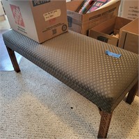 M177 Fabric covered wood bench