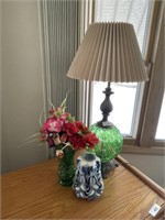 LAMP AND VASE WITH WALL COLLECTION