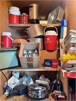 CLOSET OF COOKWARE IN KITCHEN