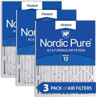 Np 20x30x2 Pleated MERV 12 Air Filters 3 Pack