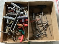 2 Flats of Assorted Hex Keys & Misc Tools