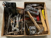 2 Flats of Assorted Hand Tools & Wrenchs