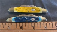 (2) Frost Cutlery Steel Warrior Pocket Knives