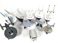 10 Star Trek Mini Models w Bases Mattel Hot Wheels