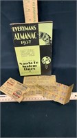 1937 Everymans Almanac, Tyrol Gas Mileage Ration