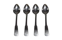 Group of 4 Coin Silver Spoons