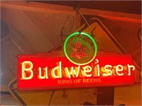 Budweiser Lighted Sign (Works. See Video)