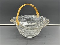 American Fostoria reed handled basket