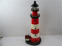 22" Tall Wooden Lighthouse Sculpture