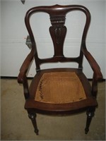 Cane Seat Arm Chair- Damaged
