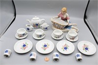 20 Pcs. Strombecker Mini-Tea Set & Porcelain Fig.