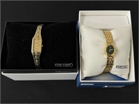 2 Seiko Ladies Gold Wrist Watches