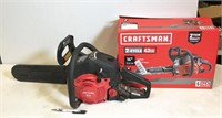 Craftsman S145 14" chainsaw, runs, missing bar