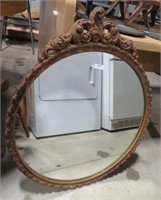 antique 24"  round mirror