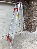 White Metal Sears Craftsman 8ft Ladder