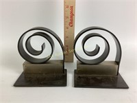 Chase Art Deco metal bookends