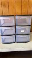 2 - Sterilite 3 Drawer Storage